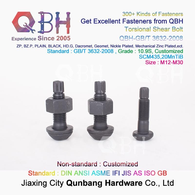 Qbh Qbh-ANSI B 18.2.6 Torsional Shear Tension Control Tc Bolt Nut Washer Hoisting Machinery Steel Structure Engineering & Construction Machinery Parts