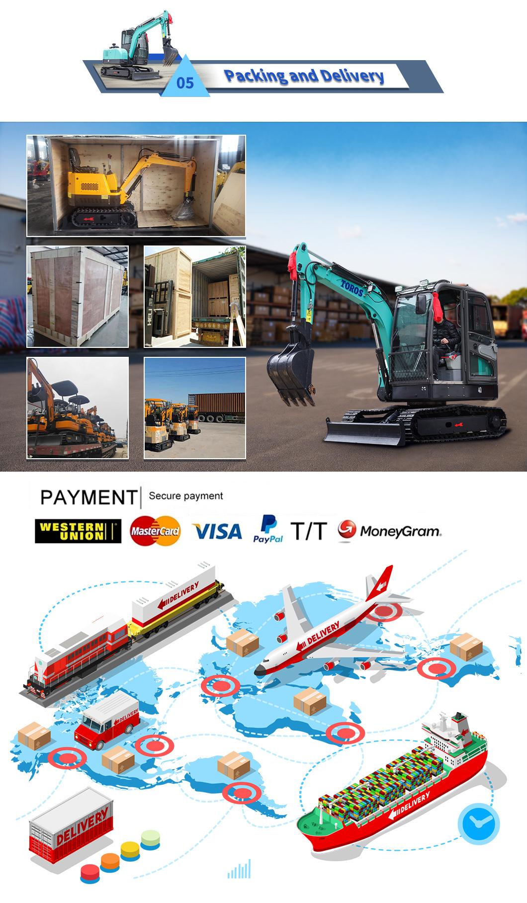 Hot Sale China 4 Ton Cheap Yanmar Engine Mini Cabin Excavator Digger with Quick Hitch/Hydraulic/Crawler/CE/Diesel Gasoline