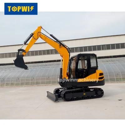 New 6ton Hydraulic Mini Digger Excavator with Quick Coupler for Africa