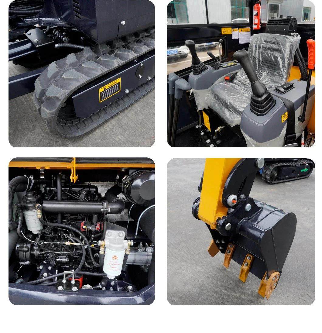 Lugong Chinese Factory Price Long Time Life with CE Certified Lh20d Farm Backhoe Bucket Construction Equipment Small Digger Mini Excavator with Rubber Track
