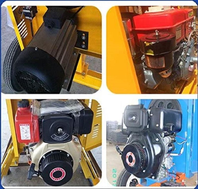 8.5HP Diesel Engine Professional Concrete Mixer Machines-Construction Power Tools