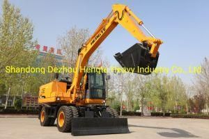 Professional Manufacturer Chinese Hydraulic Wheel Excavator Ht135W for Sale in Tajikistan