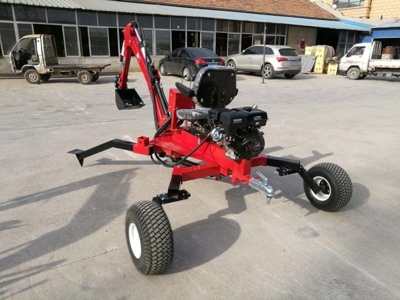 Gas-Powered Premium Hydraulics ATV Backhoe with 9HP Gasoline Engine