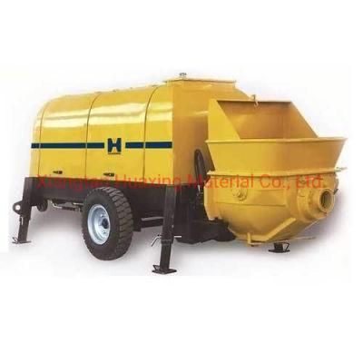 CE Certificated Hbt50 Mini Concrete Trailer Pump with 100m Pipelines for Free