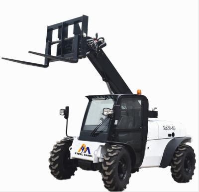 Air Conditioned Side Boom Telescopic Loader All Wheel Steering Telehandler