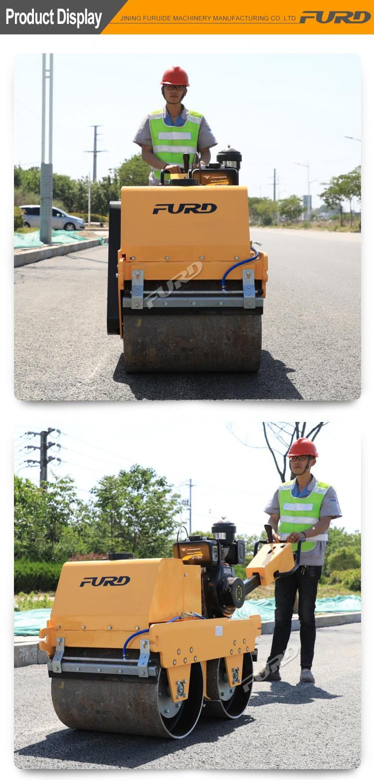 Walk Behind Roller Compactor Small Vibratory Roller Vibratory Drum Roller Fylj-S600c