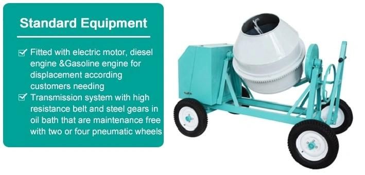 400L OEM/ODM Portable Mini Manual Cement Mixer Factoey