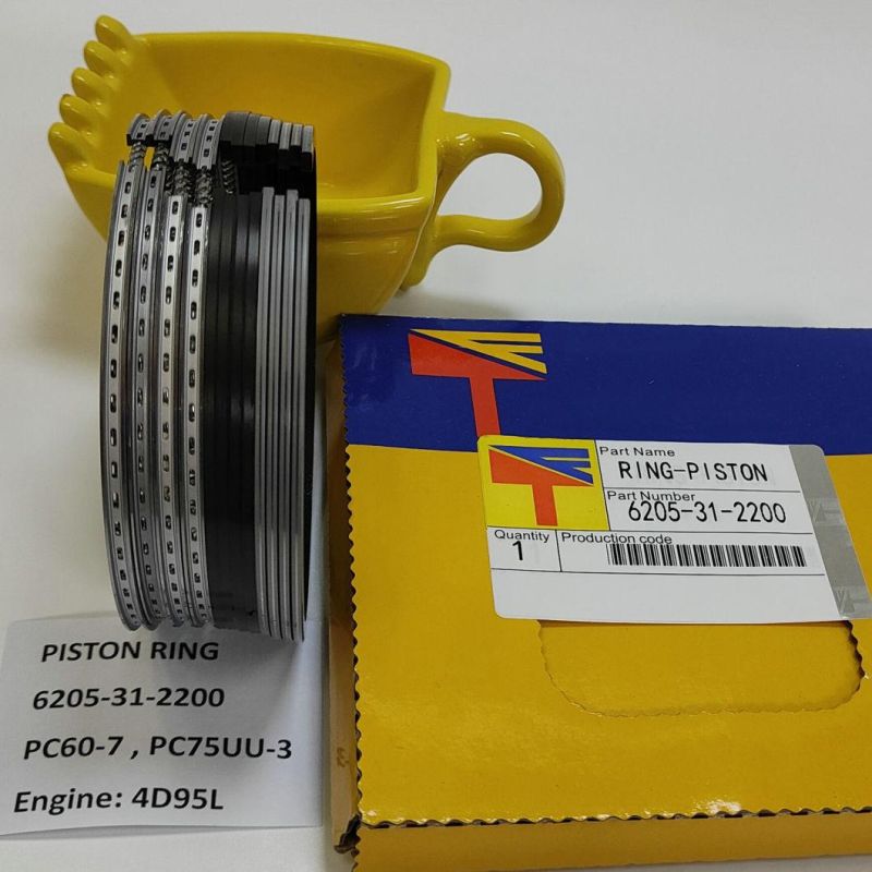 High Quality Diesel Engine Mechanical Parts Piston Ring 6205-31-2200 for Excavator Parts PC60-7 PC75uu-3 Engine Parst 4D95L B3.3 Generator Set
