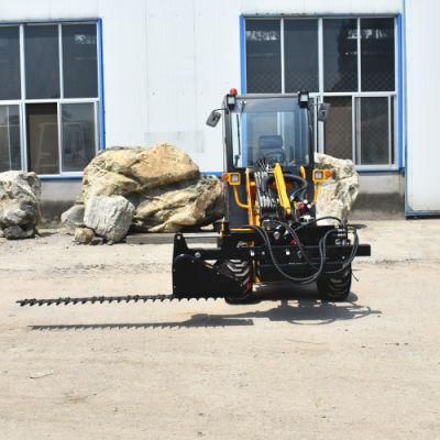 Compact Small Telescopic Boom Wheel Loader with Hedge Trimmer for Trimming in Vineyard