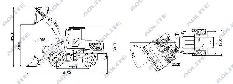 2022 Brand New 930 Diesel Mini 1.8ton Wheel Loader for Sale