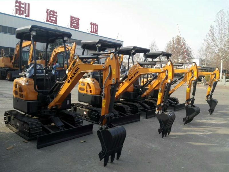 China Factory Wholesale 0.6/0.8/1/1.2/1.5/2ton Mini Mini Excavator Backhoe Excavator Crawler Excavator Tailless Excavator Construction Site/Farm/Garden CE CE