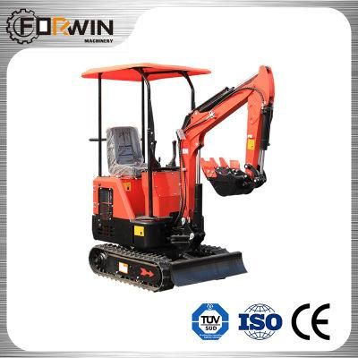 Energy Saving Customized Compact Single Bucket Backhoe 1ton Micro Crawler Excavator for Household, Garden and Farm