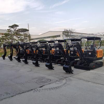 Hixen Mini Small Micro Crawler Bagger Digger Excavators Machine 2t 0.8 1.2 1.5 2 Tonne 1ton Mini Excavator Price for Sale