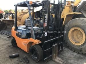 2.5 Ton Made in Japan Original Toyota 7fdn25 Used Diesel Forklift on Sale