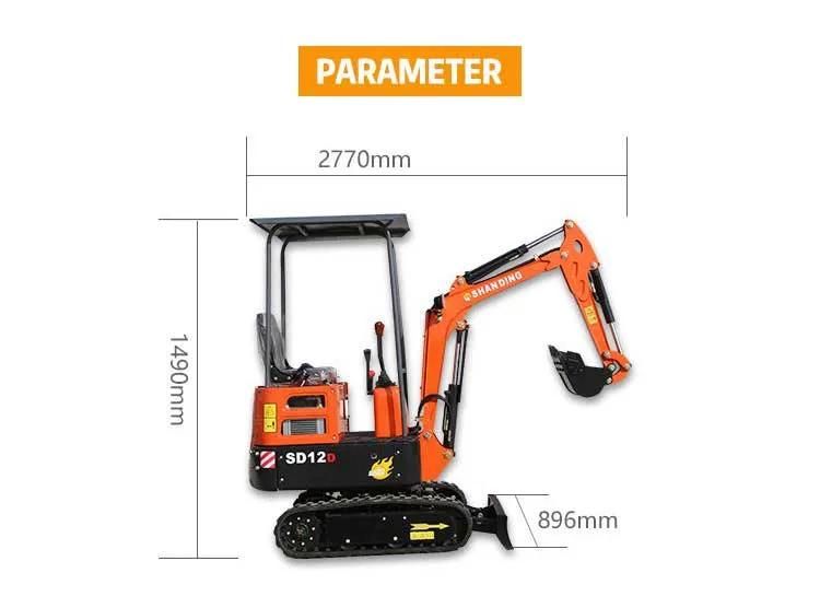 0.8-2.3ton Small Mini Excavator with Attachments for Sale