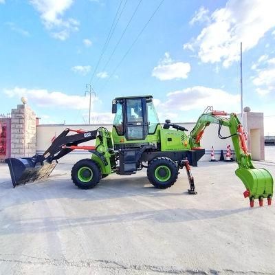 5 Ton Diesel Small Backhoe Wheel Loader Towable Backhoe for Sale