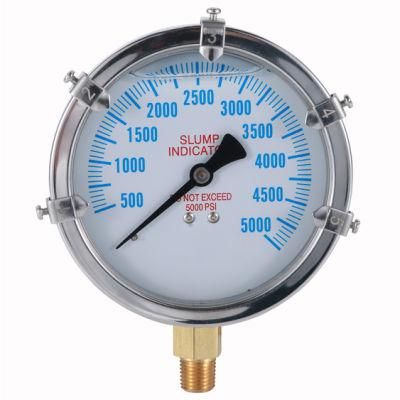 Slump Indicator for Concrete Mixer Truck, 5000psi Slump Pressure Gauge