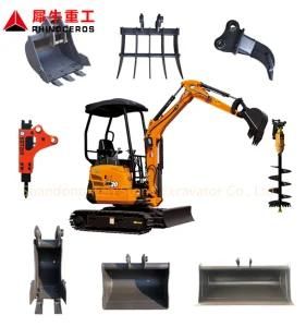 2t Mini Excavator Mading in China, Japan Engine, Swing Boom and Extendable Track as Standard Configuration