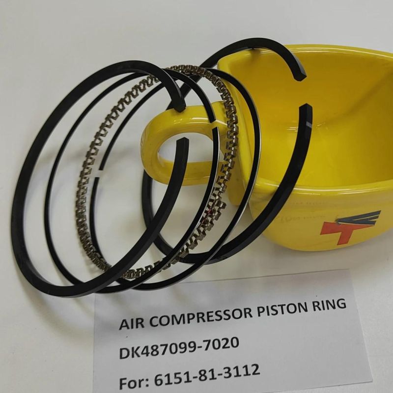 High Quality Diesel Engine Mechanical Parts Piston Ring Dk487099-7020 for Wheel Loaders Parts Wa470-1-3 Engine Parst S6d125 Air Compressor 6151-81-3112