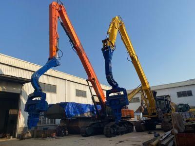 16.8-Meter Long 45-50ton Excavator Pile Driving Arm Has a Pile Driving Hammer Depth of 6-15-Meter for Dx500