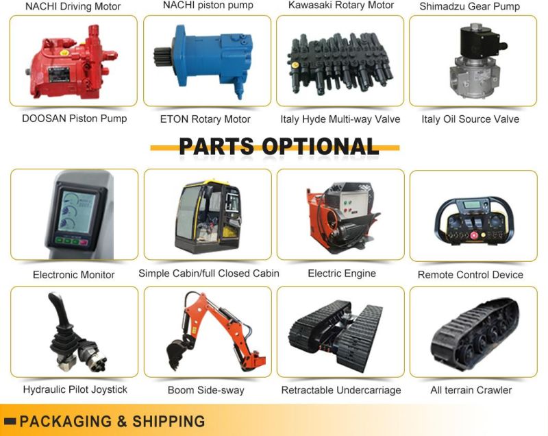 Long Life Time Cheap Excavator Rubber Track Bagger Mini Excavator