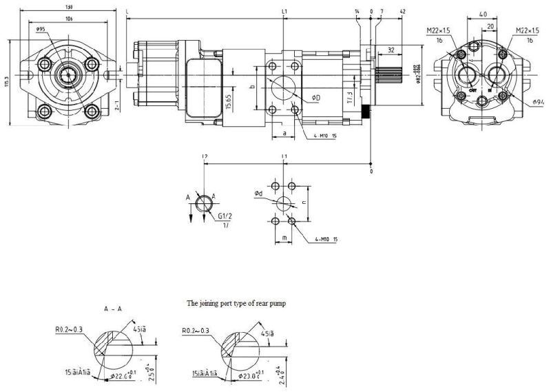 Chinese Supplier Hydraulic Triple Gear Pump Cbhzlna for Sale