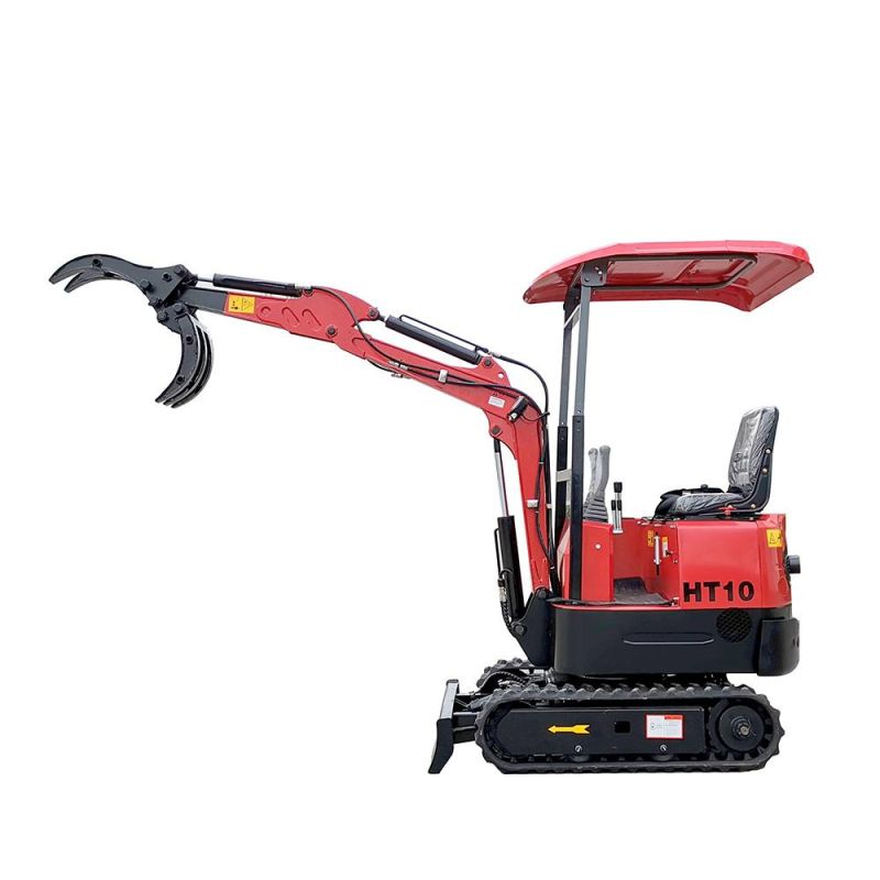 High Quality Hightop 1t Mini Excavator for Construction Works
