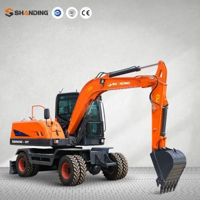 Construction Machinery 9 Ton Wheel Excavator Mini Excavator