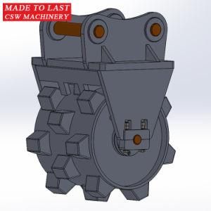 Application Crawler Excavator Yellow/Black/Gray Excavator Compactor Wheel
