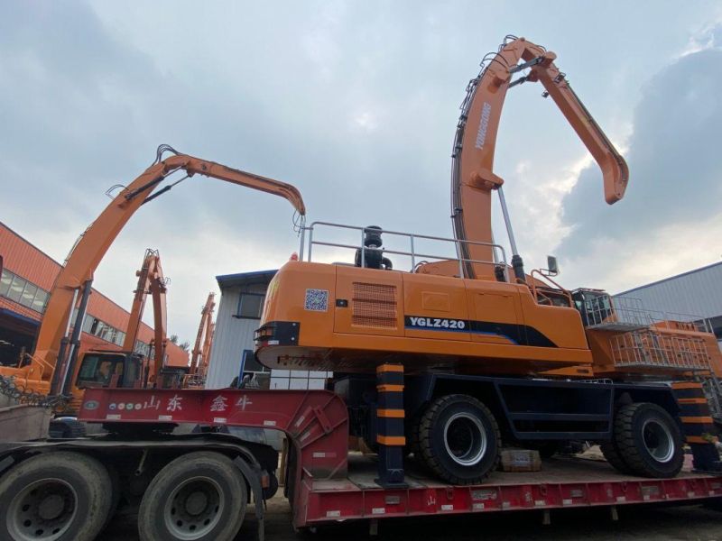 China Hot Selling Machine Crawler Material Handler Ygz320, 360 Degree Rotating Grab, Steel Factory