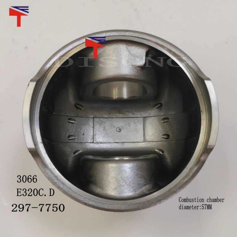 High-Performance Diesel Engine Engineering Machinery Parts Piston 297-7750 for Excavator Parts E320b E320c E320d Engine Parts 297 S6K 7750 3066 Diameter 57mm