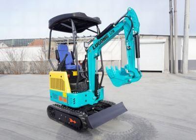 Digging Multifunction Hydraulic Crawler Towable Backhoe Mini Excavator Lz16 for Sale